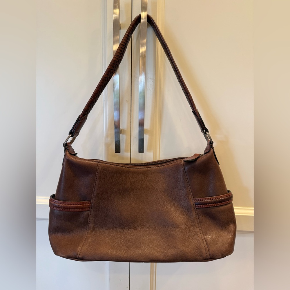 Fossil Brown Leather Shoulder Bag Timeless Design